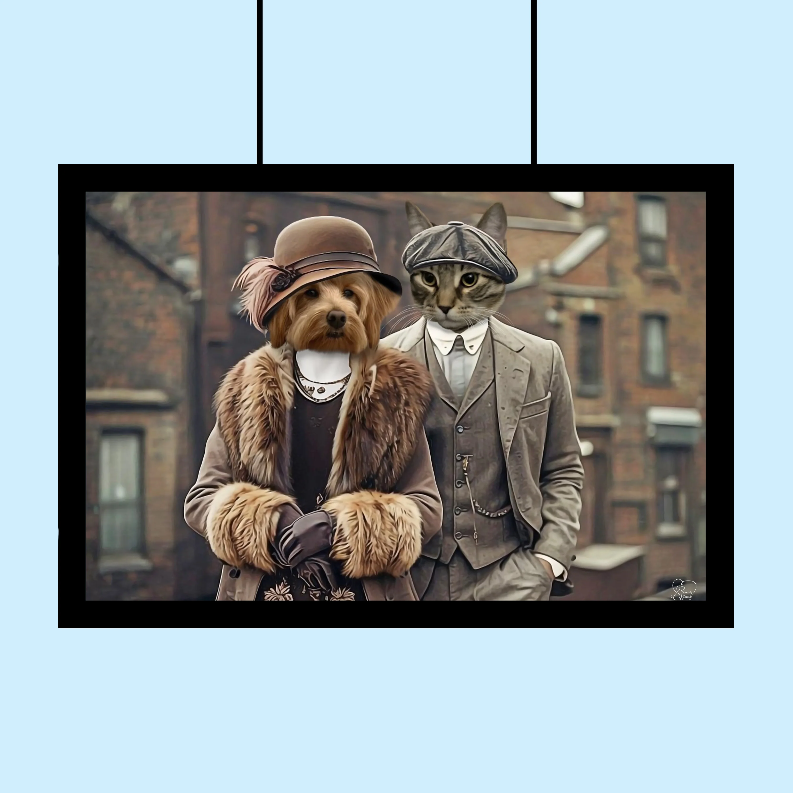 Peaky Blinders Couple Pet Portrait